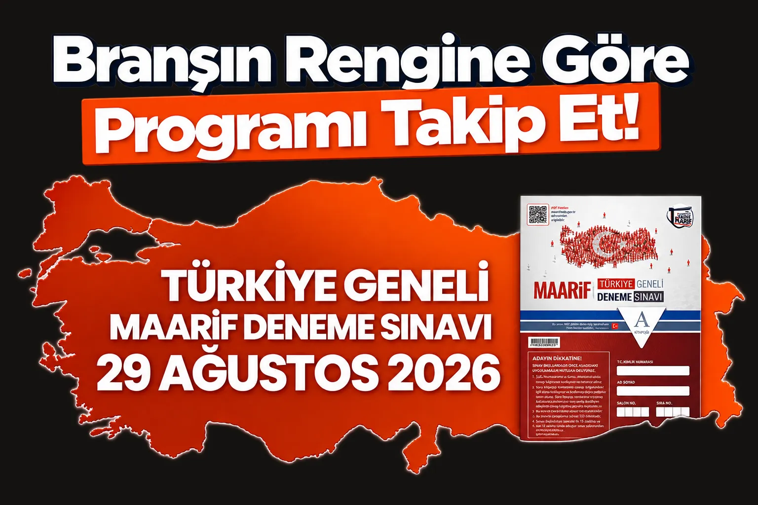 Türkiye Geneli Maarif Deneme Sınavı, 29 Ağustos 2026